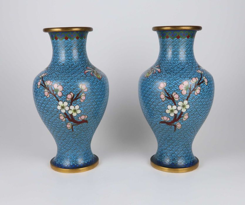 Par de Jarras Cloisonné China 17 cm