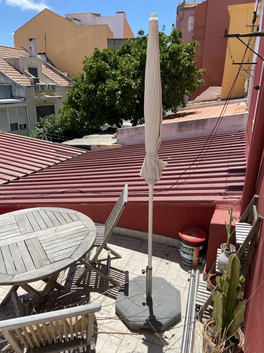 SAMSÖ Parasol, tilting/beige, 200 cm