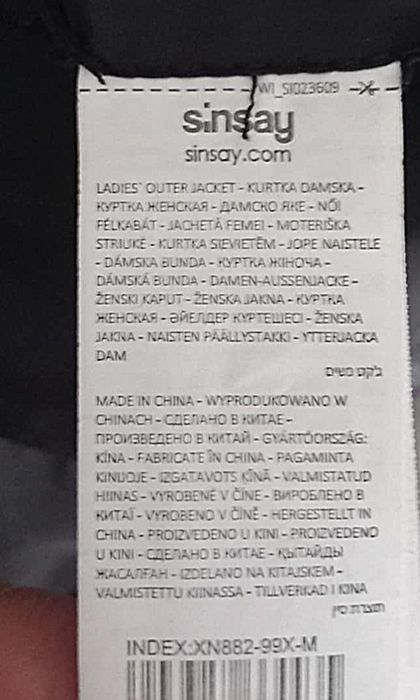 Czarna ramoneska ,,Sinsay,r.M