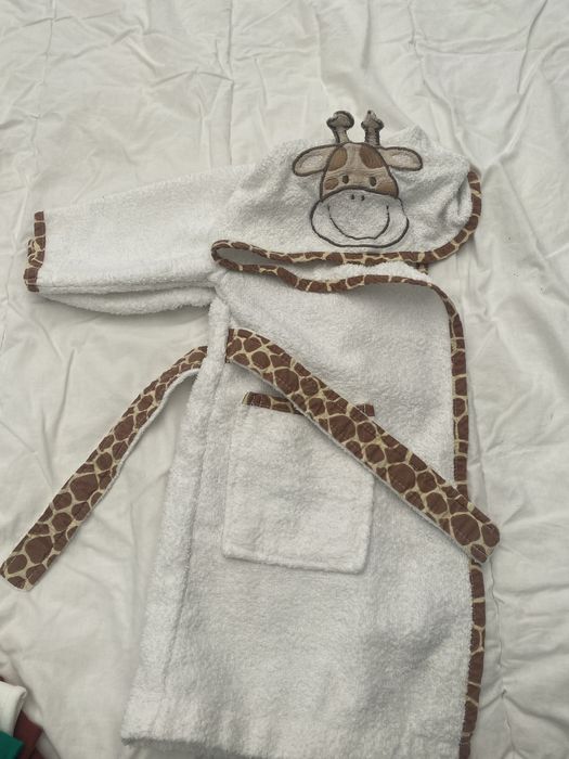 Robe banho ou roupão piscina bebé 1 ano Girafa