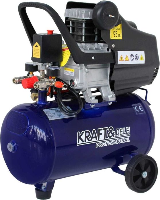 KRAFT&DELE Kompresor Olejowy Sprężarka Powietrza 24l 230v 2,8kw KD4050