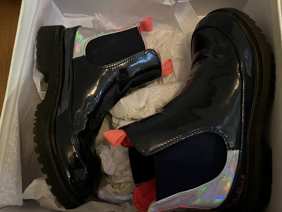 Botim Billieblush azul marinho com prata tamanho 33 uma utilização original