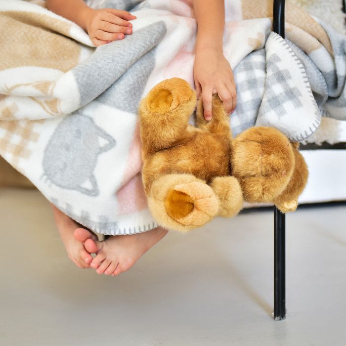Плед дитячий PAPAELLA Baby 90х120 см бавовна, киця рожева, в ліжечко та коляску