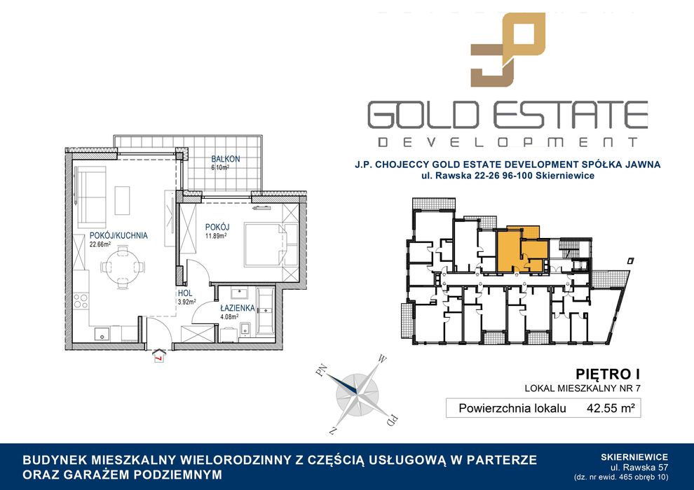 2-pokojowe mieszkanie 42,55 m² 489 325 zł 11 500 zł/m² - Widok 5