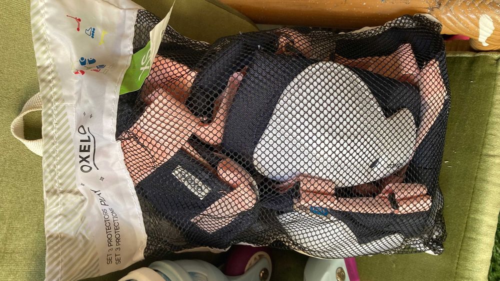 Patins em Linha Frozen + Kit Proteção 26-30