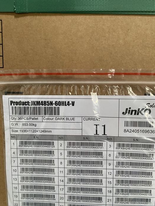 Сонячні панелі jinko JKM485N-60HL4-V