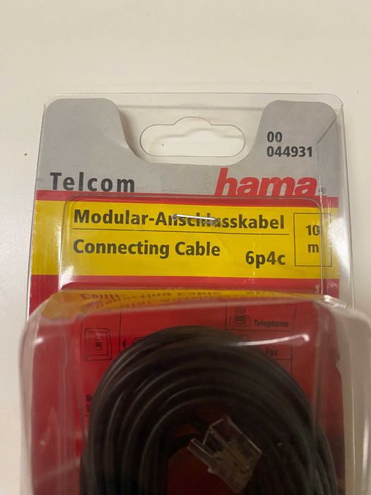 Hama kabel połączeniowy modularny 6p4c 10m
