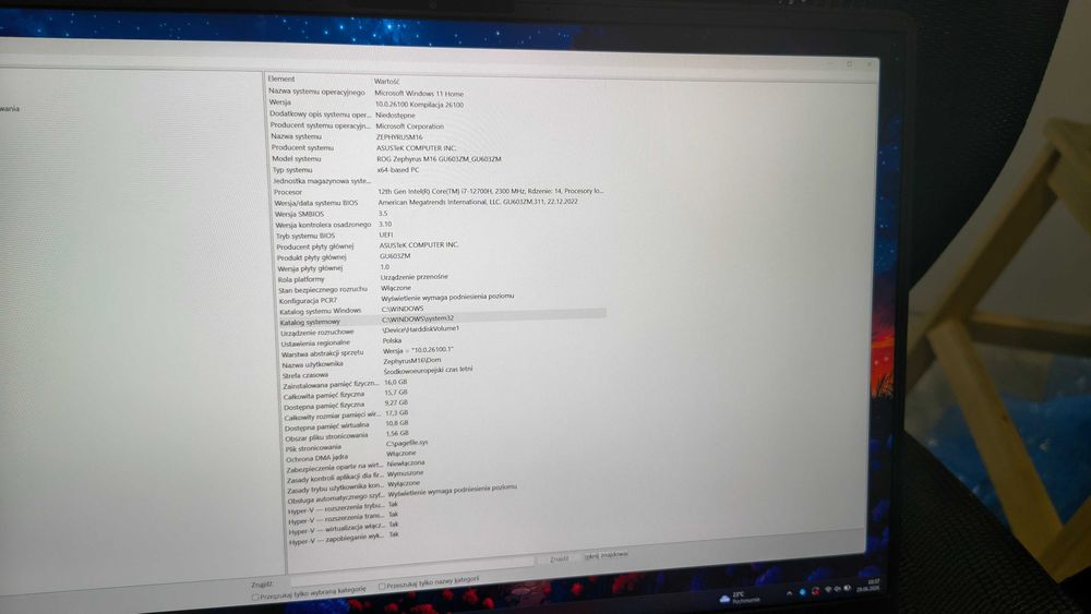 ASUS ROG Zephyrus M16 / RTX 3060 / i7 12700H / 16GB RAM / QHD+