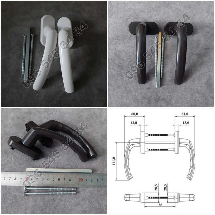 Двостороння балконна ручка (2-х сторонні ручки для балконних дверей)