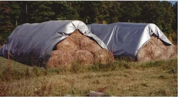 Plandeka płachta 3x4m srebrna