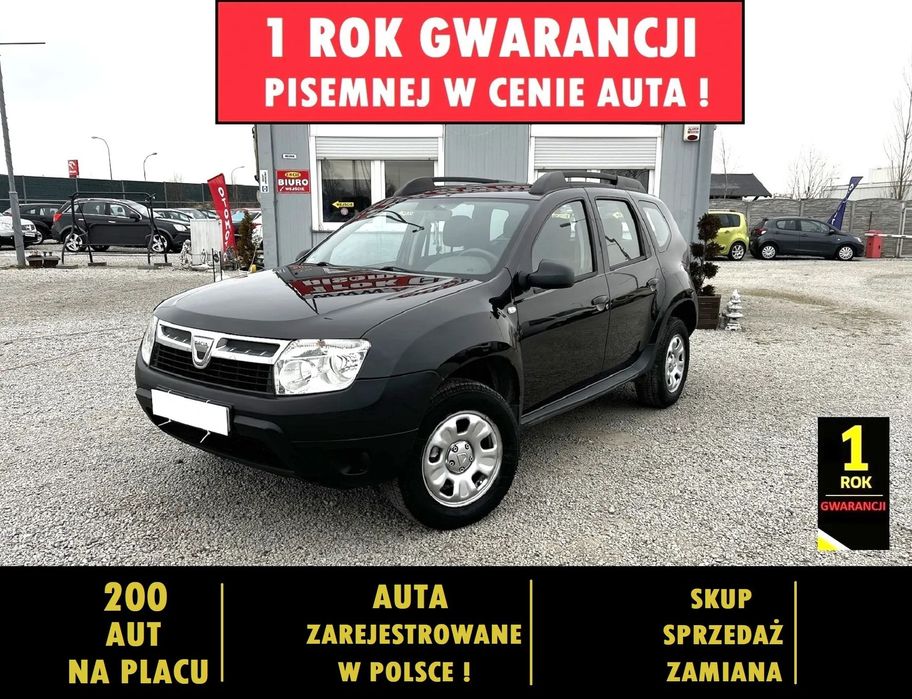 Dacia Duster 1 ROK GWARANCJI W CENIE AUTA, Zamiana, Klima, Przebieg mały