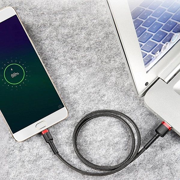 Mocny Kabel Przewód Usb-a Usb Typu Micro Szybkie Ładowanie Qc 2a 3m Ba