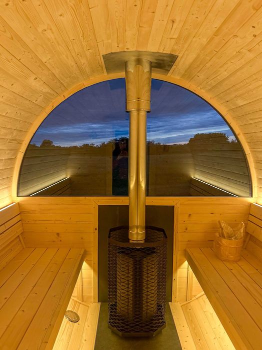 Sauna ogrodowa PREMIUM M1 – Termodrewno Dach pokryty Aluminium