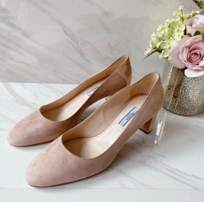 Шикарні замшеві туфлі prada, натуральна шкіра, замша, оригінал