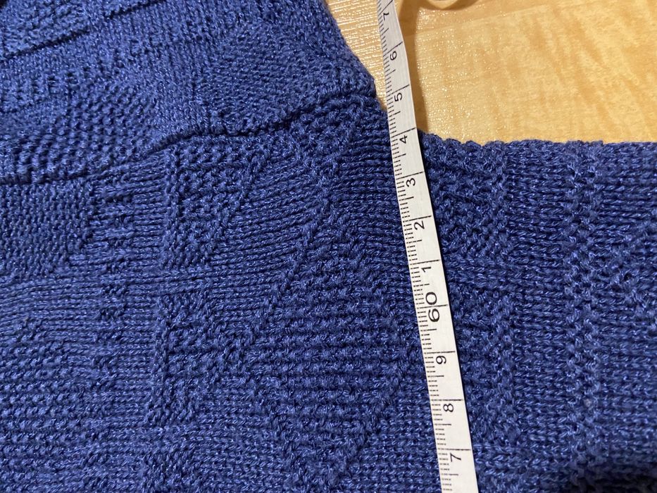 Uomo & uomo r 54 XL /XXL męski sweter niebieski crewneck Made in Italy