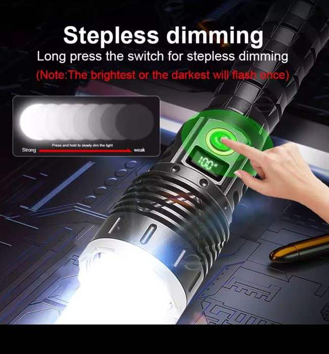 LATARKA TAKTYCZNA o bardzo  dużej mocy .  10000mAH. 3500 m