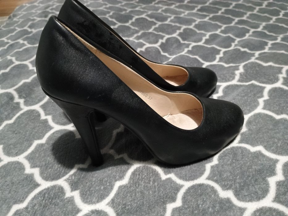 Botki szpilki czółenka damskie czarne obcas 11 cm r. 37