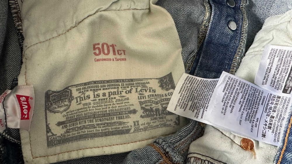 Levis 501 CT W33 Szorty Krótkie Spodenki Piękne