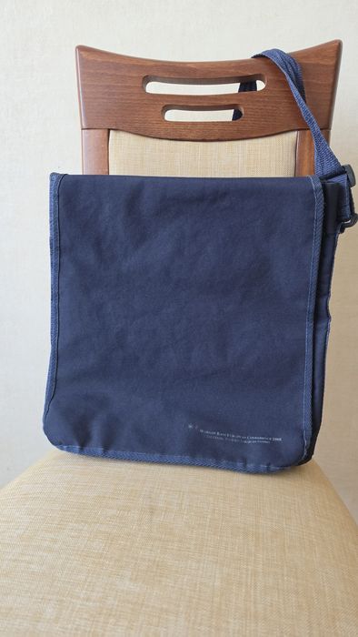 Сумка темно-синя, 39В×38Ш×7Г см для документів тощо