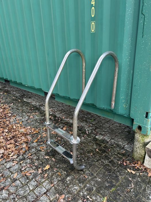 Escada piscina 2 degraus em inox 166