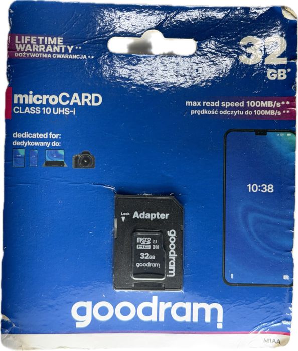 Goodram microSD 32GB (Class 10, UHS-I, ~100 MB/s)