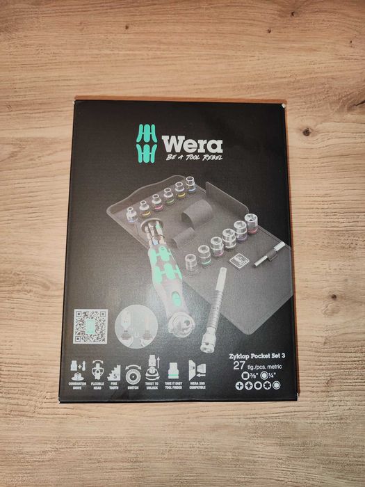 Zestaw grzechotka bity WERA Pocket Set 3