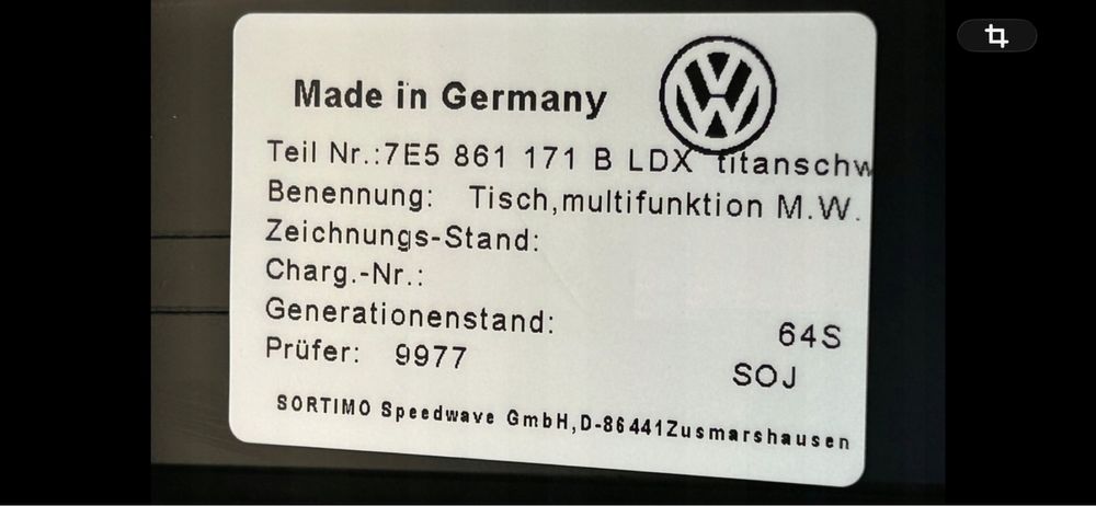 Stolik vw multivan vw california