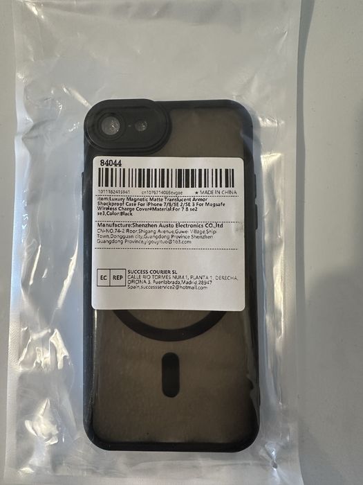 Capa MagSafe Anti-Choque Preta para iPhone 7 / 8 / SE (Nova)