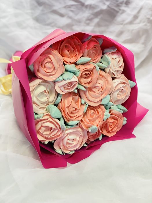 Зефірні квіти,букети,8 березня,8 марта,зефир,,подарунок,подарок,маме