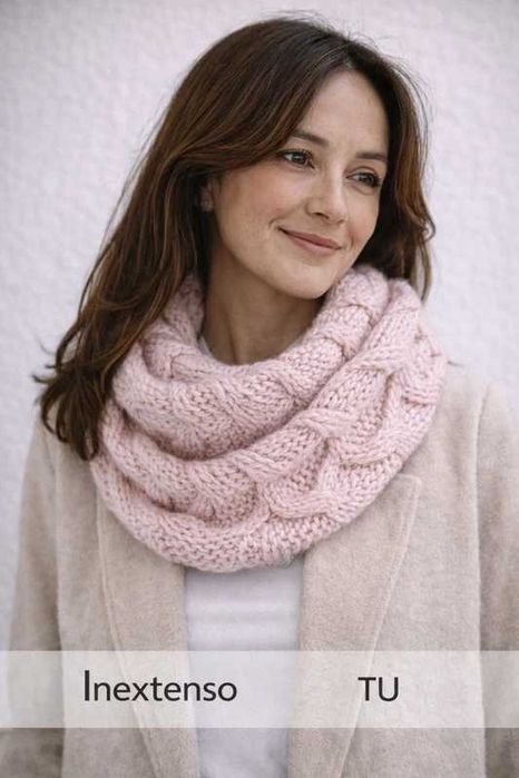 Gola de malha cor-de-rosa da marca Inextenso