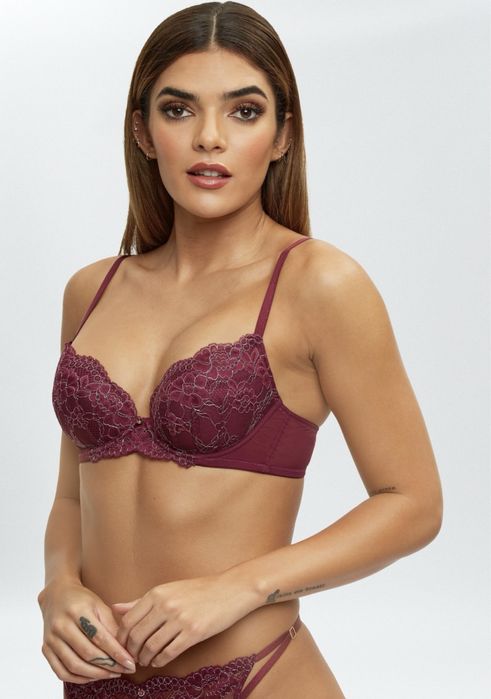 Бордовий комплект ann summers sexy lace planet спідня білизна р.l 80 g