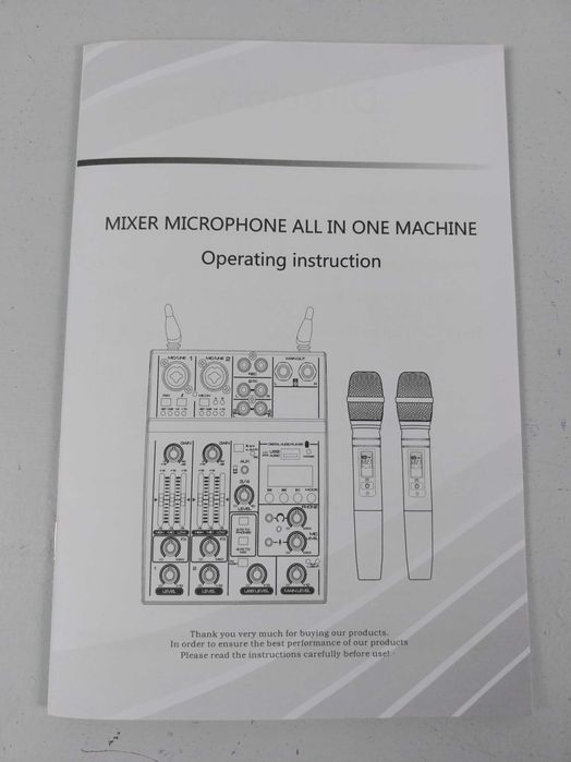 Mikser 5 kanałowy z 2 bezprzewodowymi mikrofonami