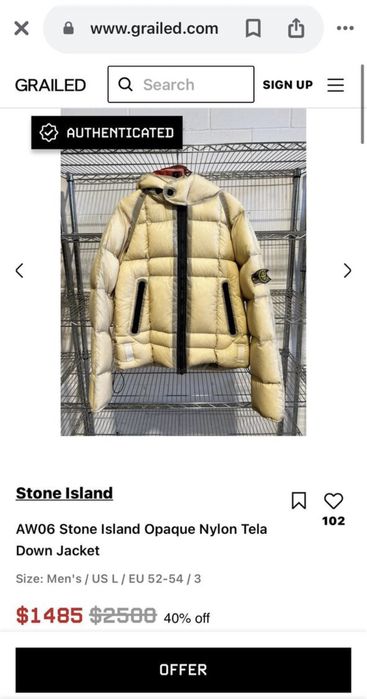 STONE ISLAND AW06 Vintage Opaque Nylon Jacket