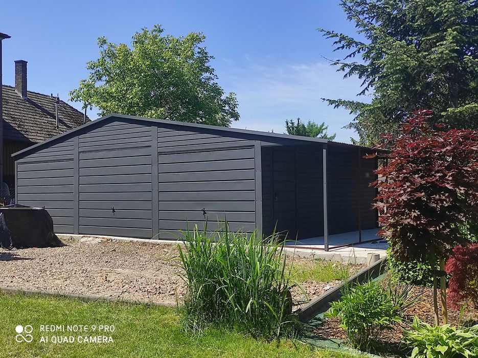 Garaż Blaszany na Budowę 3x5 4x5 6x5 6x6 4x6 -Wzmocniony Trapez Blachy