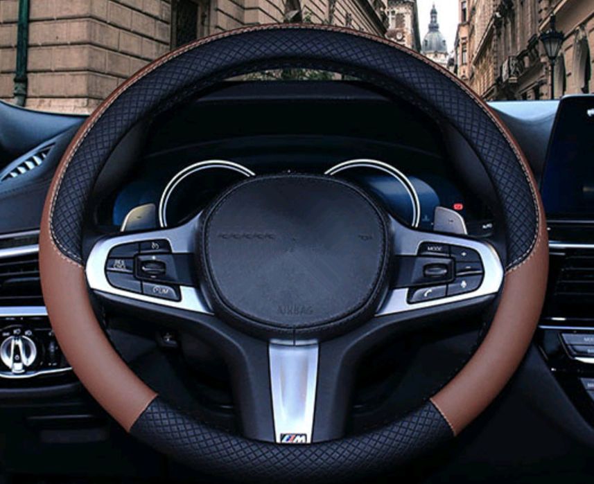 Чехол на руль,чехлы на руль для авто,каркасные чехлы (м)37-39см