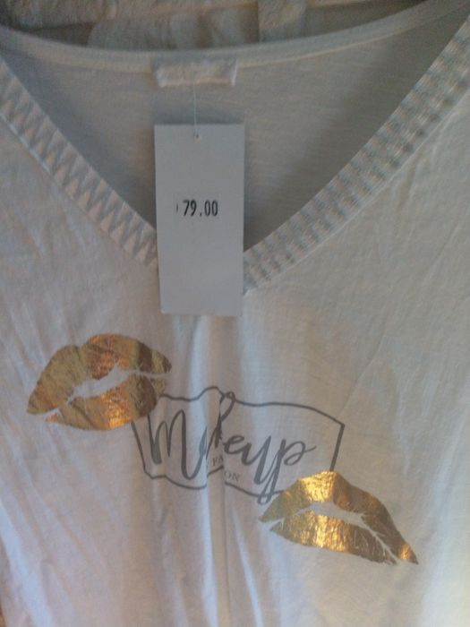 Bluzka biała len letnia  XL/XXL42/44