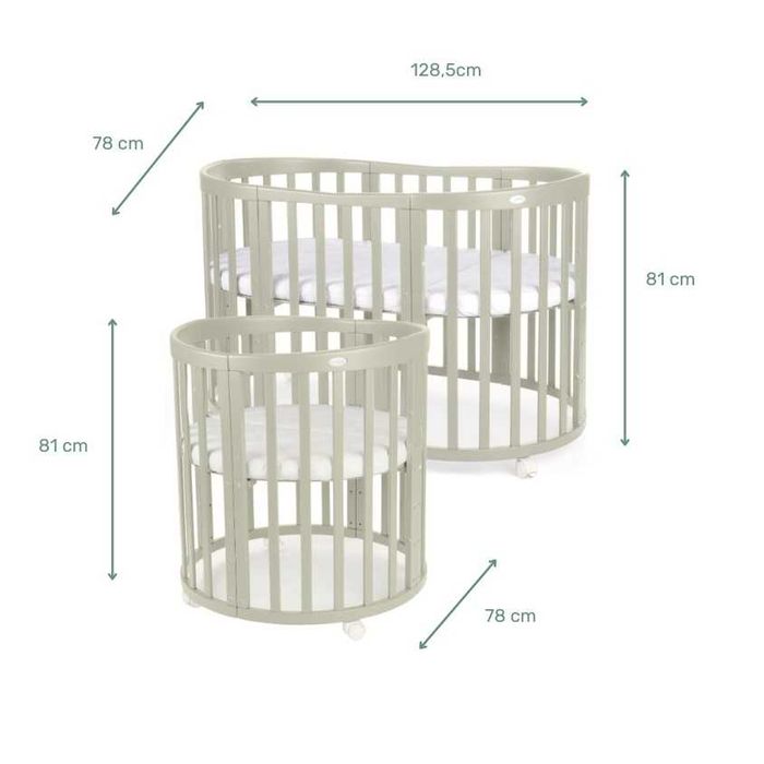Waldin - łóżeczko owalne 7w1