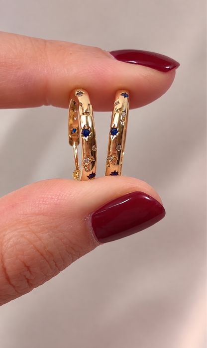 Pozłacane kolczyki 18k gold platted gwiazdki
