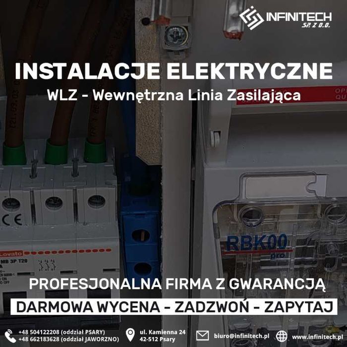 Elektryk, alarm, monitoring, pomiary, protokoły