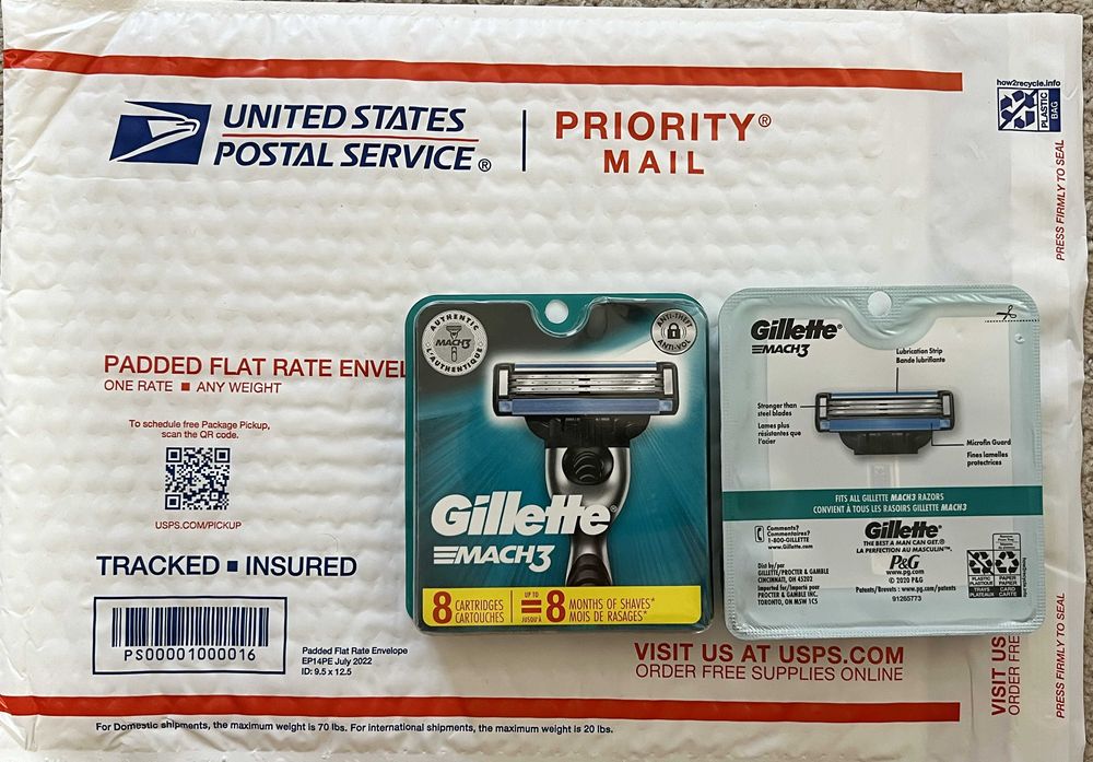 Оригинал США 100% Gillette Mach3 8шт,лезвия USA катриджи, Лосьон