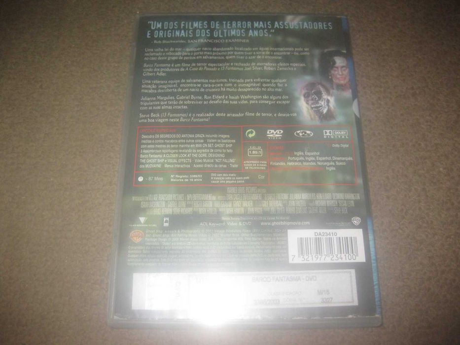 DVD "Barco Fantasma" com Gabriel Byrne