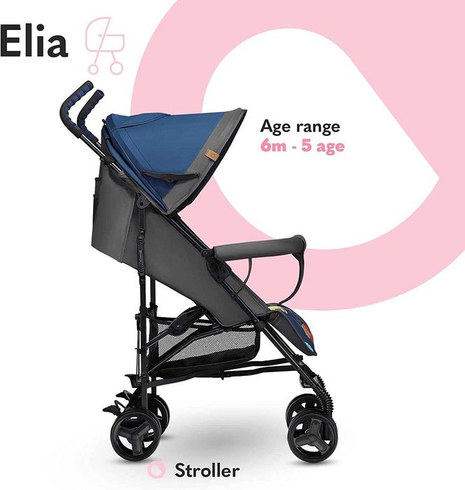 Carrinho pequeno dobrável, até 15 kg, azul-marinho