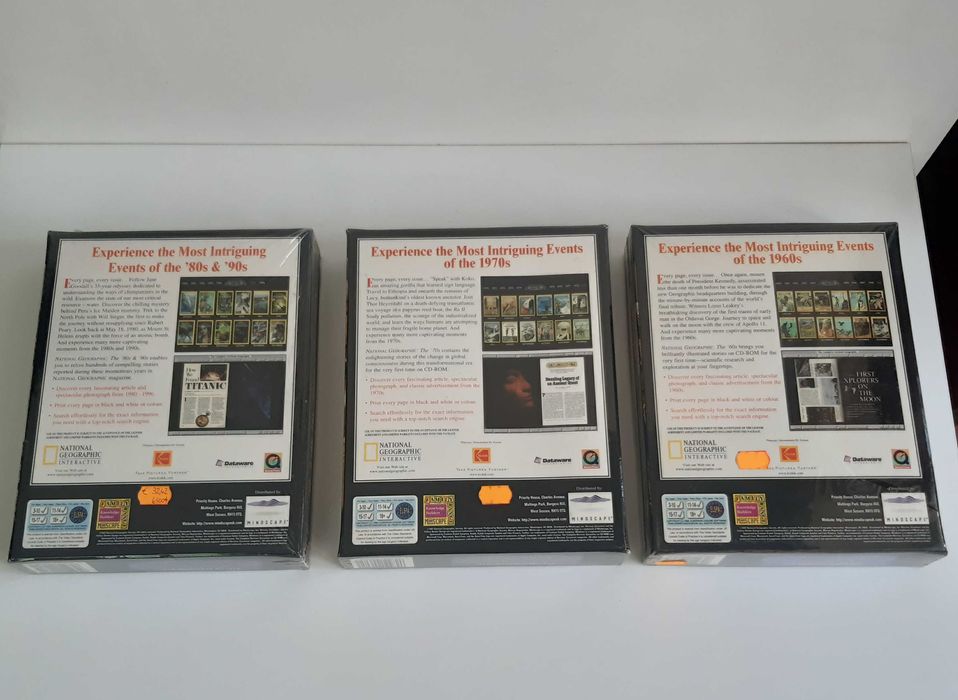 3 Caixas Novas National Geographic 11 CD-Rom Interactivos Orginais