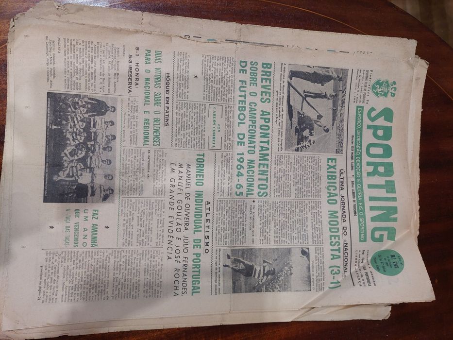 Jornais antigos sporting anos 60
