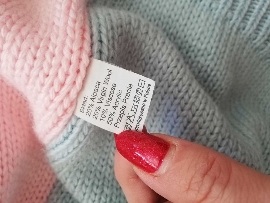 sweter Sempre Alpaka Wełna długi sweter Sempre Alpaka Oversize