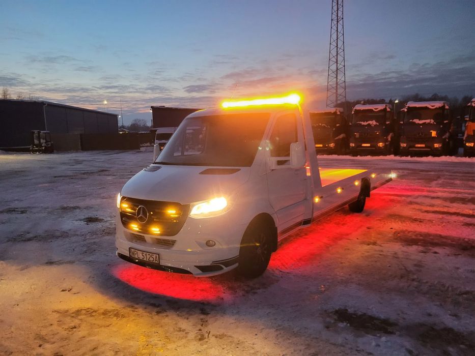 Mercedes-Benz Sprinter 317 Autolaweta najazd alu Hak 3500kg  autolaweta aluminiowa hak 3500kg wciągarka najazdy 2,5m alu webasto