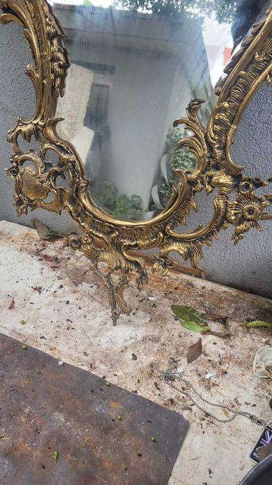 Espelho Latão Antigo