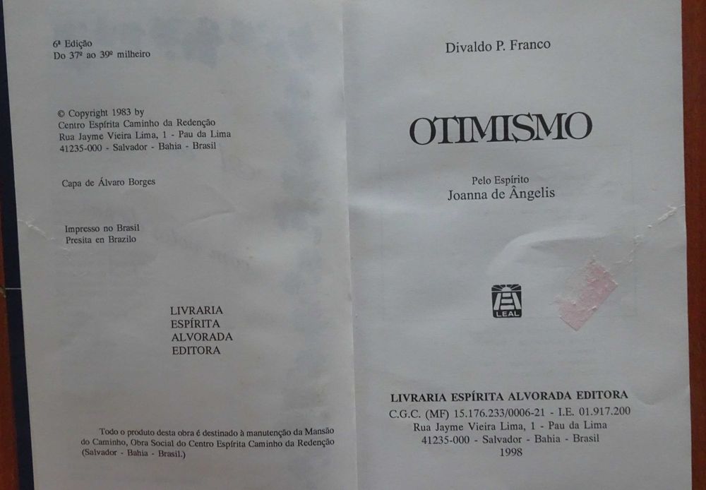 Otimimso (Pelo Espírito Joanna de Ângelis) de Divaldo P. Franco