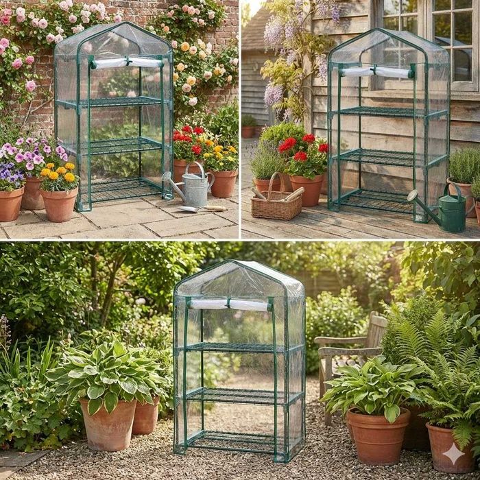 Міні-теплиця стелаж (3, 4, 8 полиць) Парник-теплиця! зелена,біла