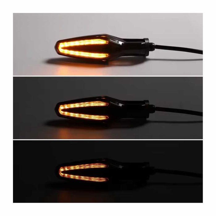 Par de Piscas LED para motos BMW - luz âmbar fumada